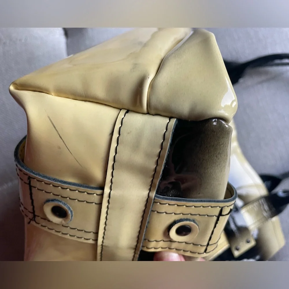 stephane verdino  Black and Gold Tote Bag big handbag  gloss - Picture 8 of 12